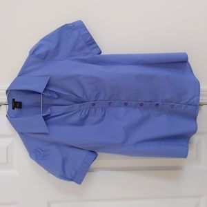 Button down short sleeve blouse